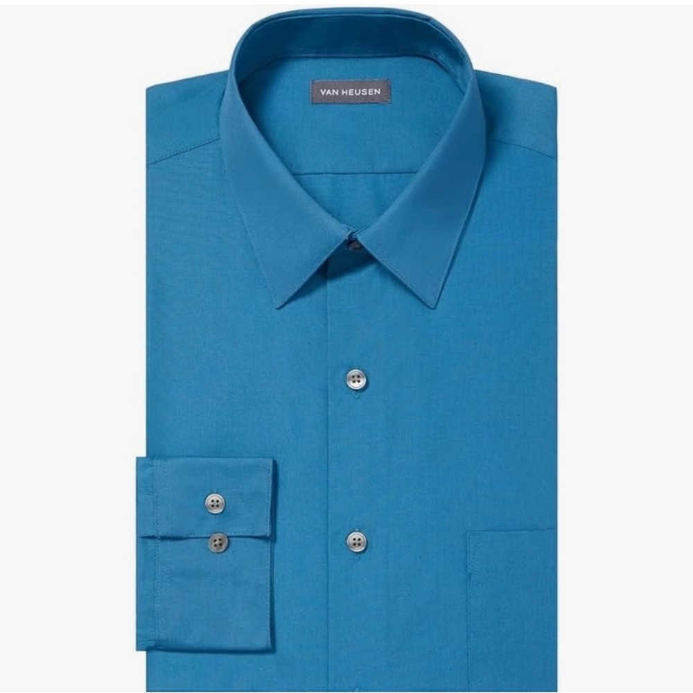 Van Heusen Men’s Dress Shirt Deep Sea Blue